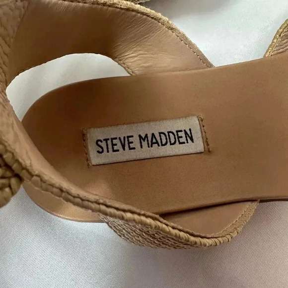 Steve Madden Effie straw ankle strap sandals size 9.5 - Picture 7 of 10